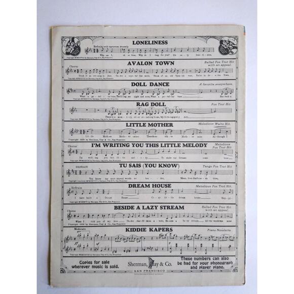 Sheet Music The Wedding Of The Painted Doll Arthur Freed Nacio Herb Brown 1929 - Picture 3 of 3